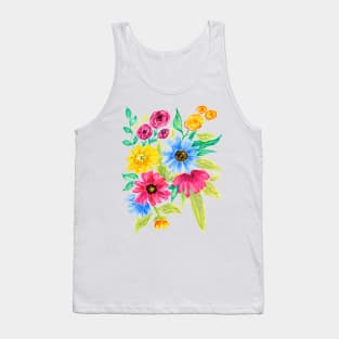 Cute Floral Design Tank Top